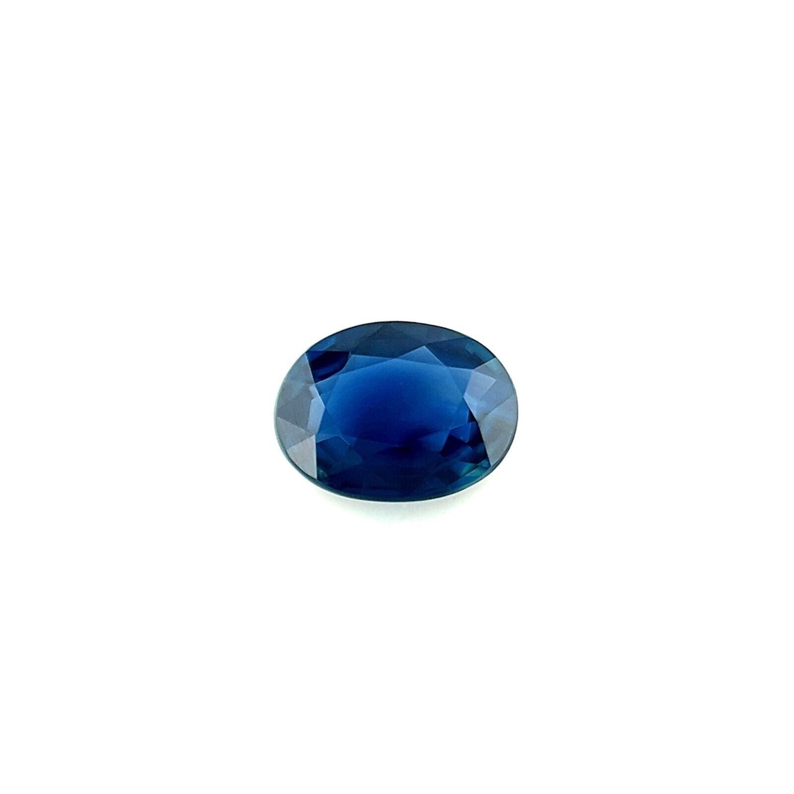 Saphir bleu profond naturel de 0,66 carat, taille ovale rare, pierre précieuse non sertie de 6 x 4,6 mm VVS