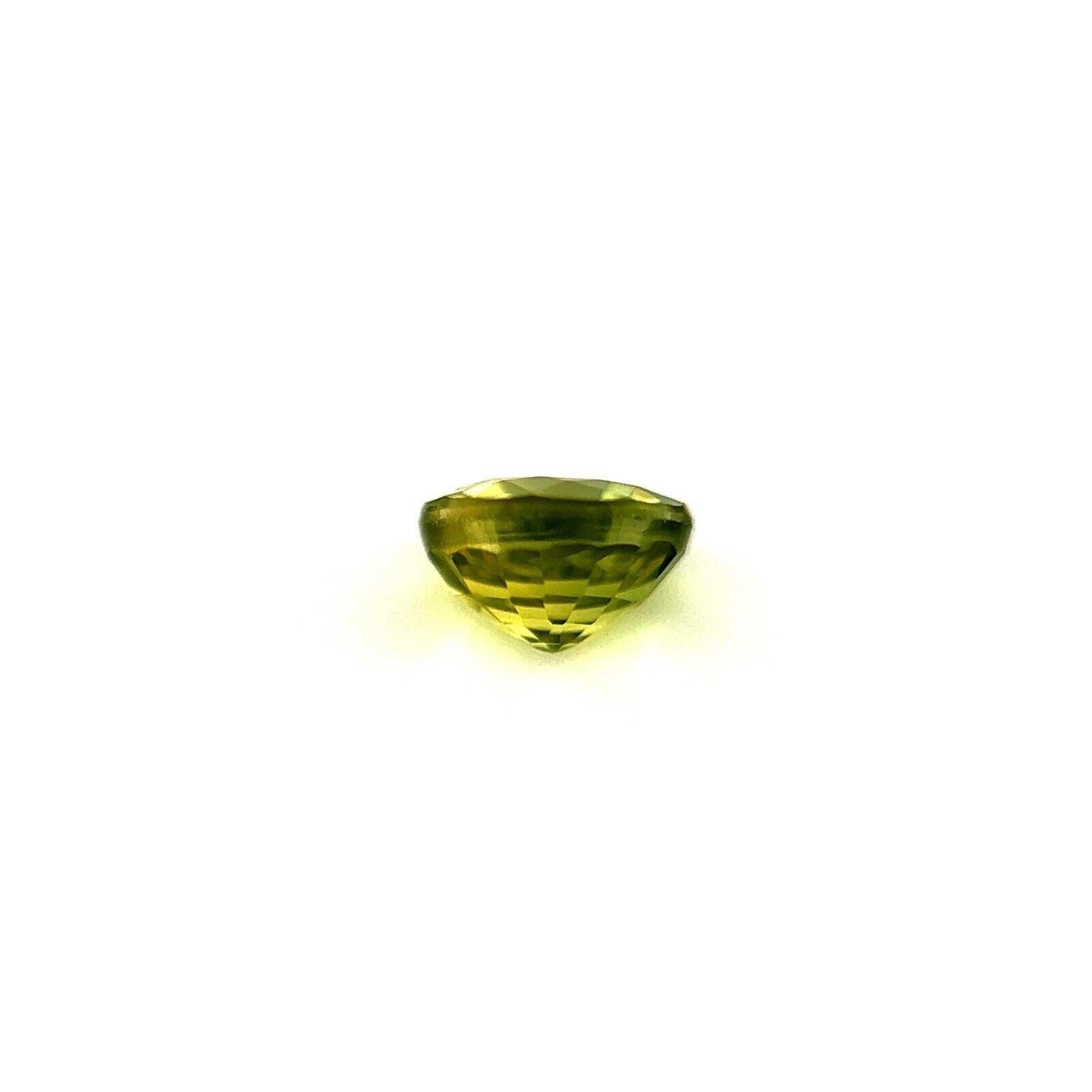 Taglio rotondo Zaffiro verde naturale 0,67ct Australia non trattato taglio rotondo Gemma rara VVS