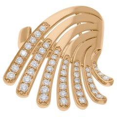 Anillo de diamantes naturales talla brillante redonda SI/H de 0,68 quilates y oro amarillo de 18 quilates