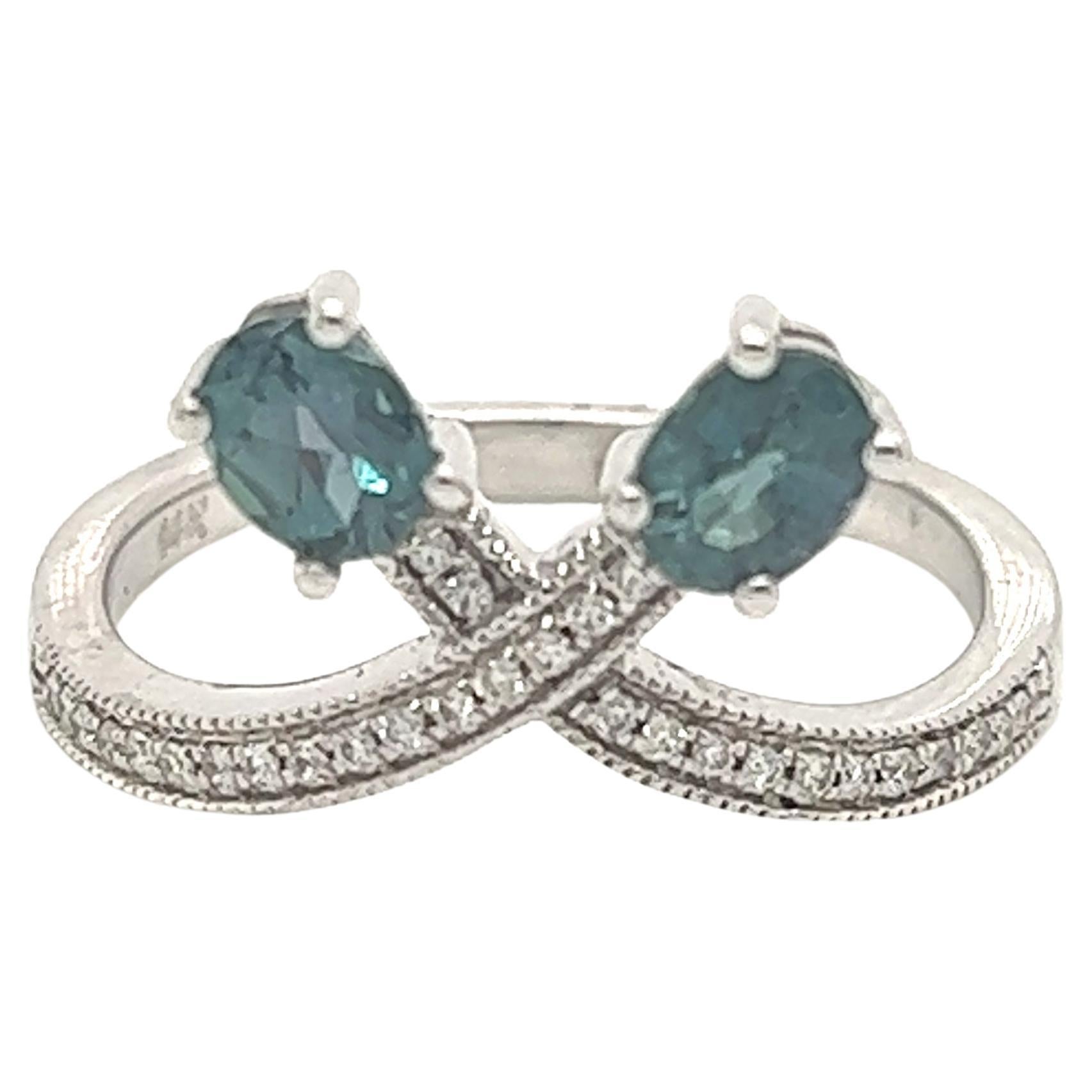 Natural 0.68 Ct. Alexandrite & Diamond Vintage Ring