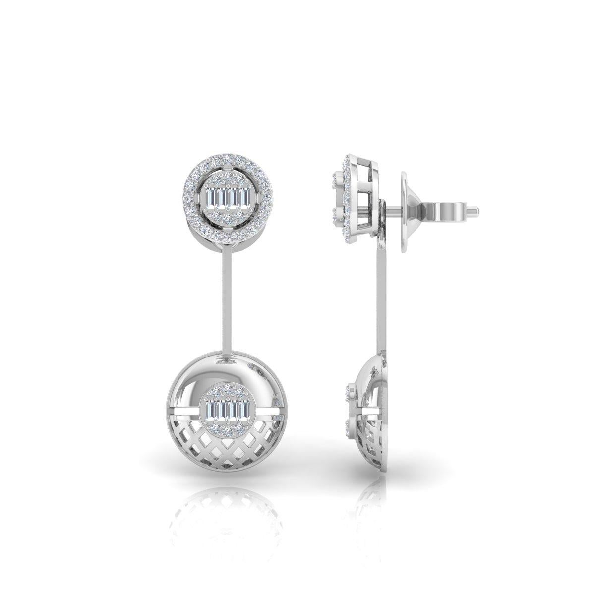 Cast from 18-karat gold, these exquisite earrings are handset with 0.70 carats of sparkling diamonds.

FOLLOW SPECTRUM JEWELS storefront to view the latest collection & exclusive pieces. Spectrum Jewels is proudly rated as a Top Seller on 1stdibs
