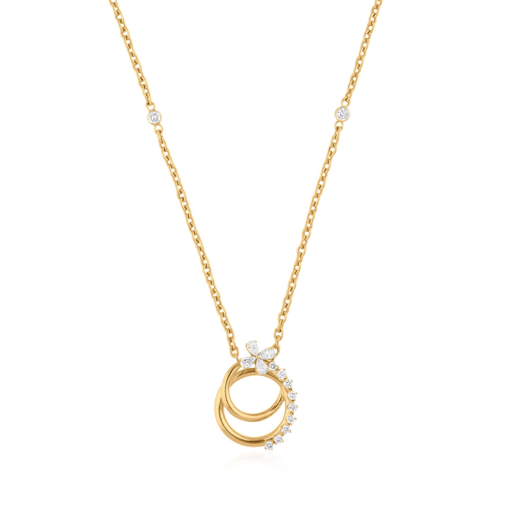 Cast from 18-karat gold, these exquisite necklace is handset with 0.70 carats of sparkling diamonds.

FOLLOW SPECTRUM JEWELS storefront to view the latest collection & exclusive pieces. Spectrum Jewels is proudly rated as a Top Seller on 1stdibs