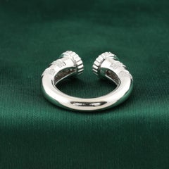 Naturdiamant-Manschettenring mit 0,71 Karat, Reinheit SI, Farbe HI, aus 18-karätigem Weißgold