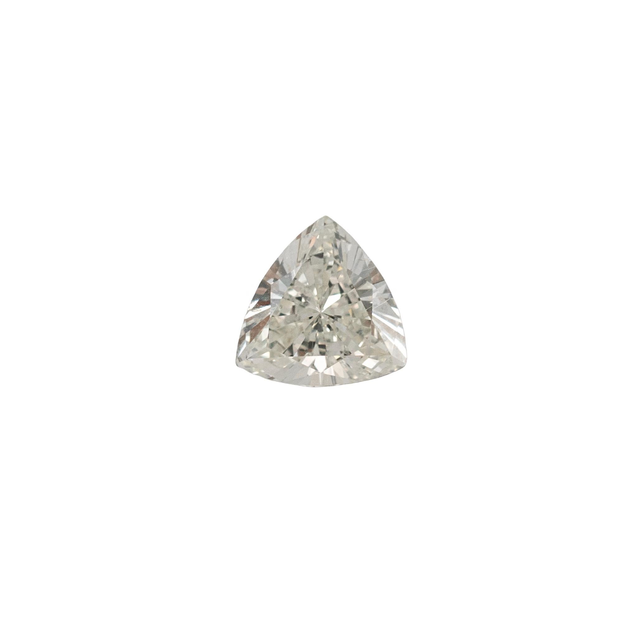 Natural 0.74ct Gia L SI2 Triangular Cut Loose Diamond For Sale