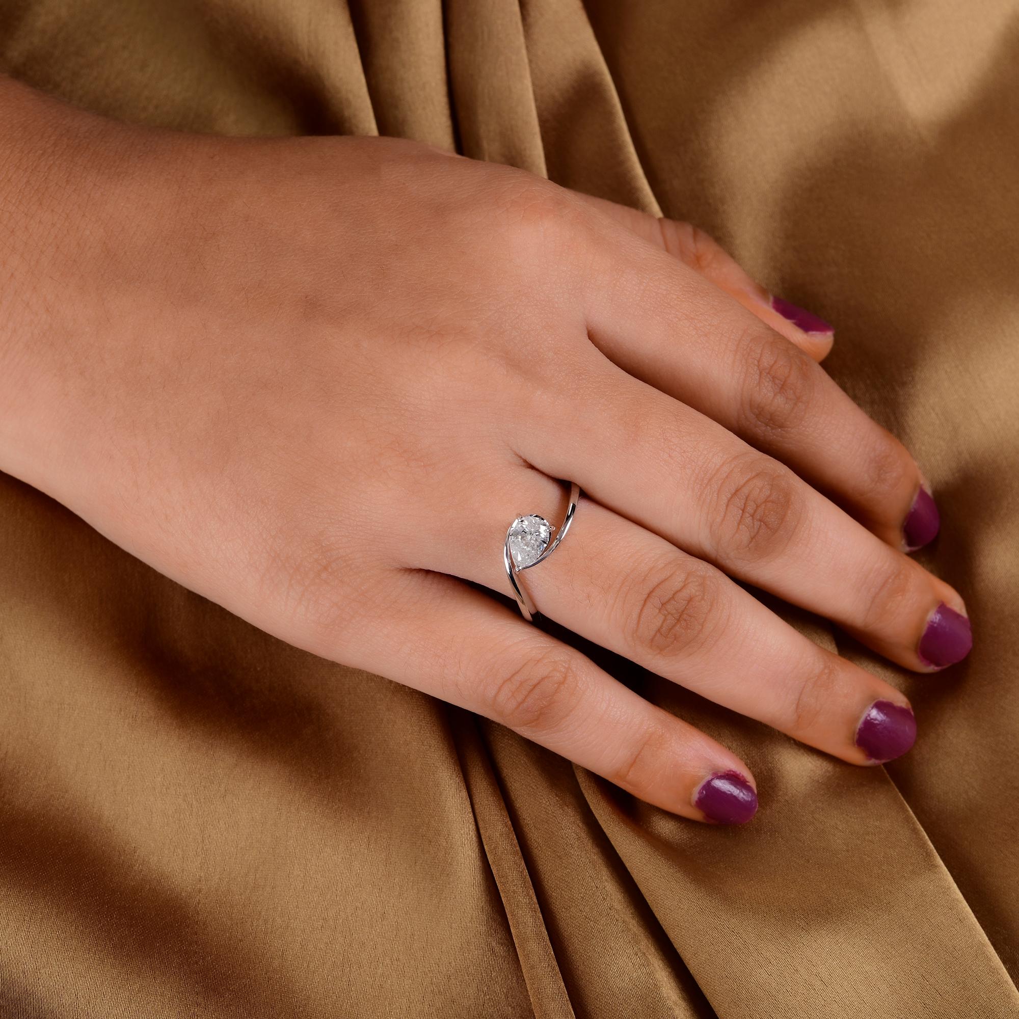 .75 carat pear shaped diamond ring