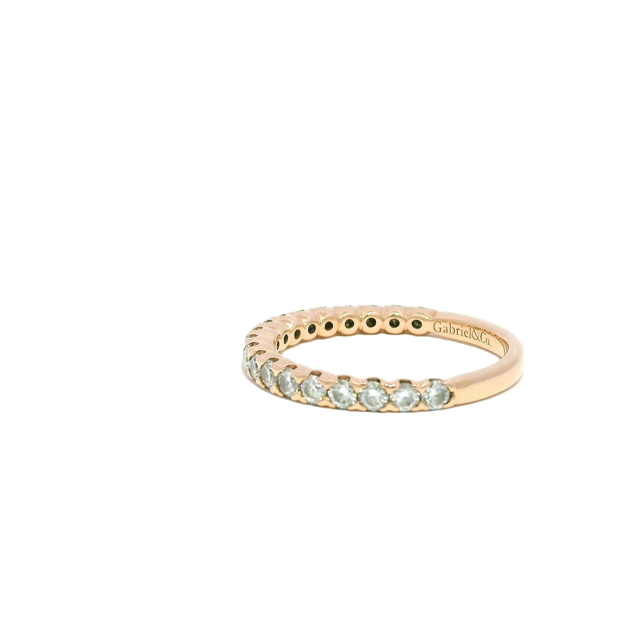 Nature 0,76 Carat Round-Brilliant Diamond 18-Karat Stackable Band In Stock In condizioni ottime in vendita a Boca Raton, FL