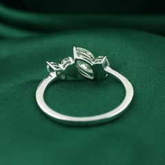 0.78ct Graduated Natural Diamond Five-Stone Diagonal Scatter Ring 18k White Gold