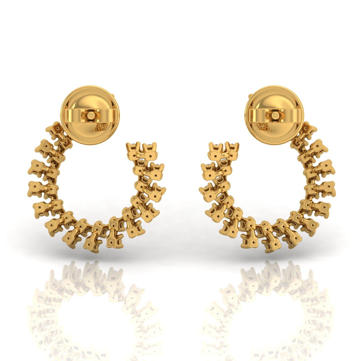 Cast from 14-karat gold, these exquisite earrings are handset with 0.82 carats of sparkling diamonds.

FOLLOW SPECTRUM JEWELS storefront to view the latest collection & exclusive pieces. Spectrum Jewels is proudly rated as a Top Seller on 1stdibs