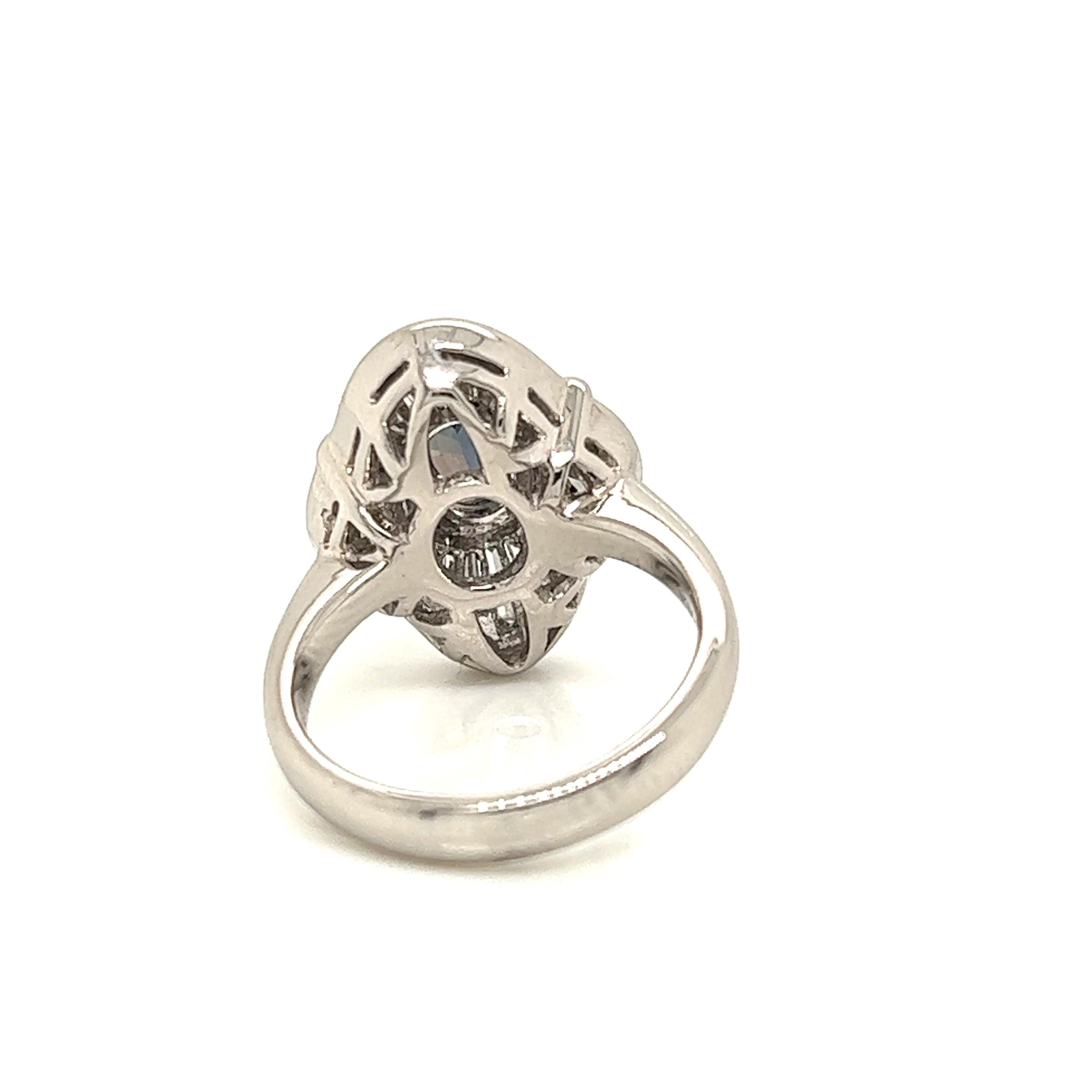 Naturale 0,84Ct. Anello cocktail con alessandrite e diamante brasiliano In condizioni Nuovo in vendita a New York, NY
