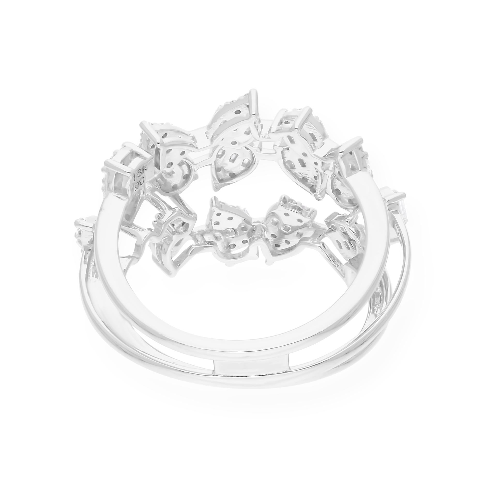 Cast from 18-karat gold, these exquisite ring is handset with 0.85 carats of sparkling diamonds.

FOLLOW SPECTRUM JEWELS storefront to view the latest collection & exclusive pieces. Spectrum Jewels is proudly rated as a Top Seller on 1stdibs with 5