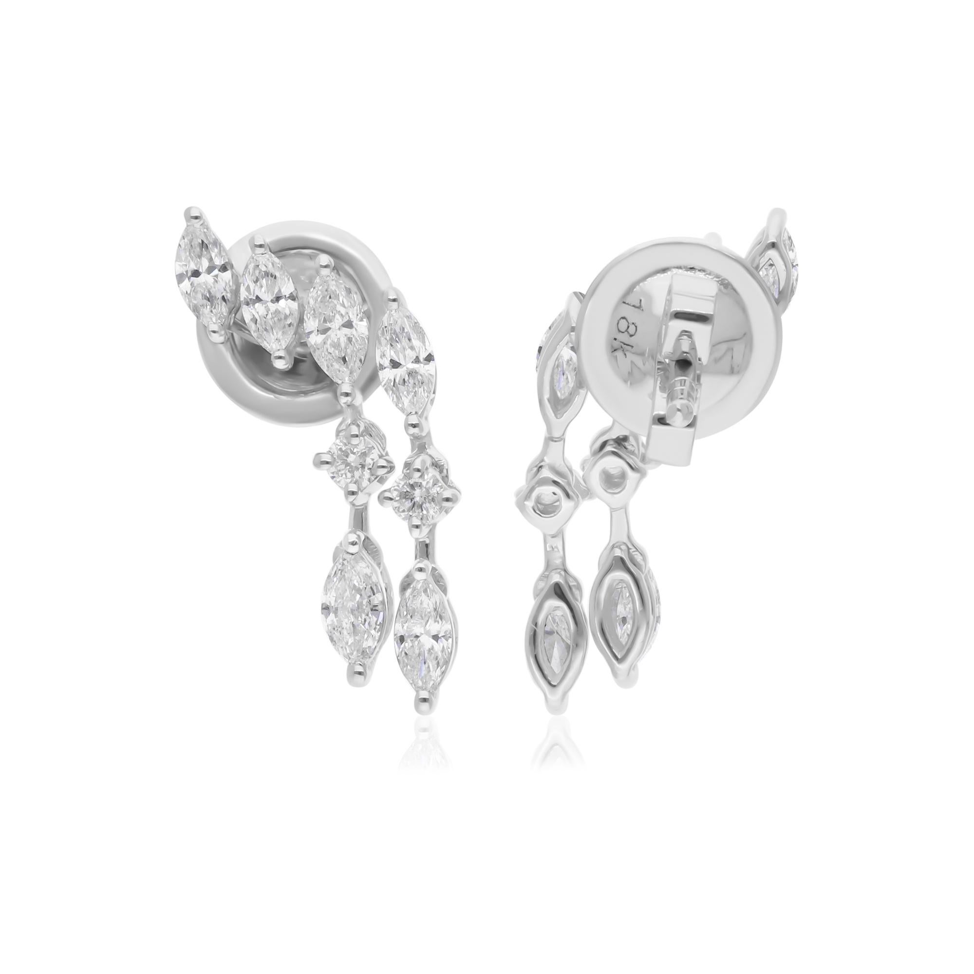 Cast from 14-karat gold, these exquisite earrings are handset with 0.85 carats of sparkling diamonds.

FOLLOW SPECTRUM JEWELS storefront to view the latest collection & exclusive pieces. Spectrum Jewels is proudly rated as a Top Seller on 1stdibs