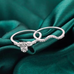 Natural 0.87 Carat SI Clarity HI Color Diamond Fine Ring Set 18 Karat White Gold