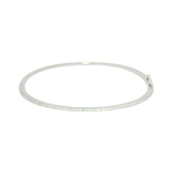 Natural 0.90 Carat Diamond 18-Karat Thin Bangle Bracelet In Stock