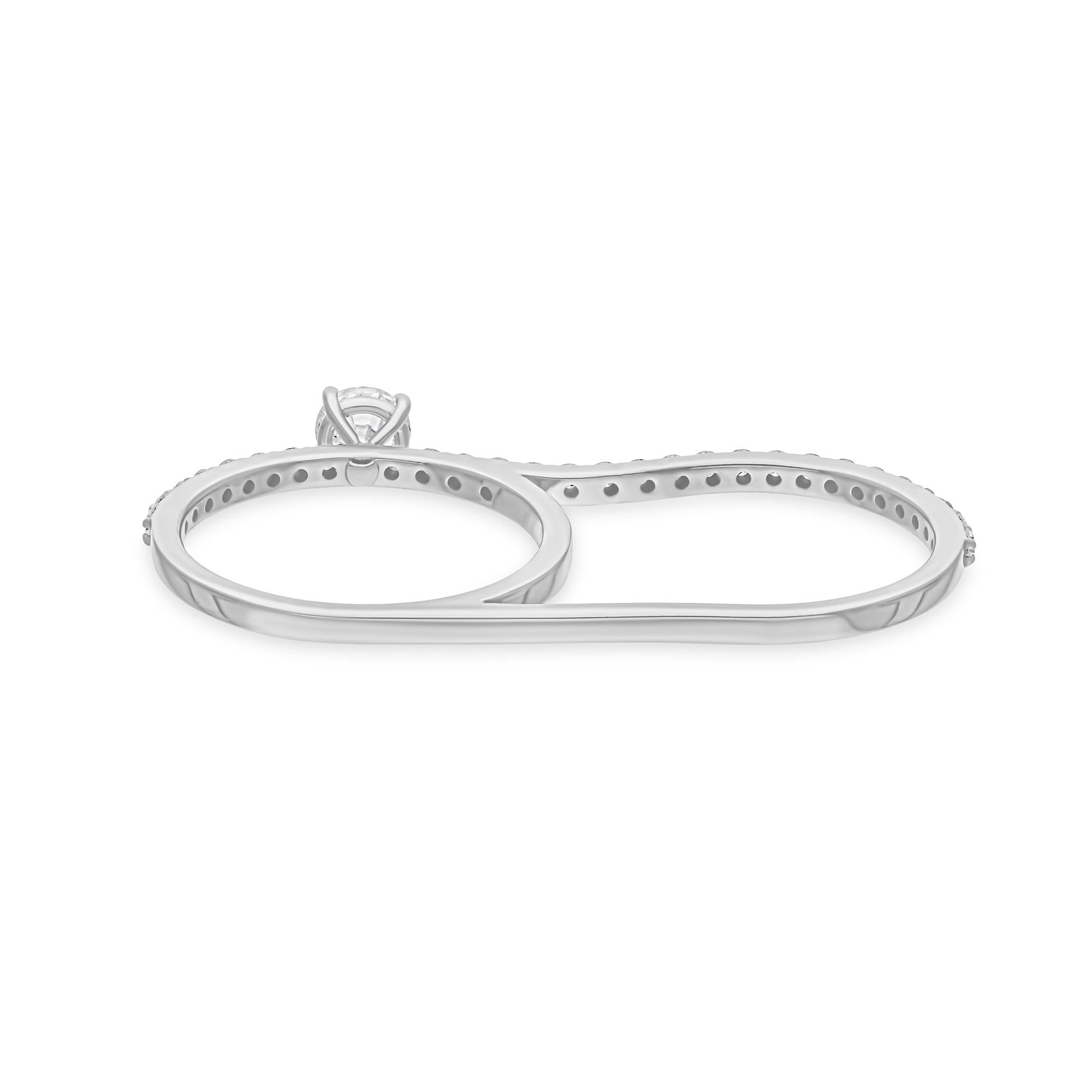 Cast from 18-karat gold, these exquisite ring is handset with 0.91 carats of sparkling diamonds.

FOLLOW SPECTRUM JEWELS storefront to view the latest collection & exclusive pieces. Spectrum Jewels is proudly rated as a Top Seller on 1stdibs with 5