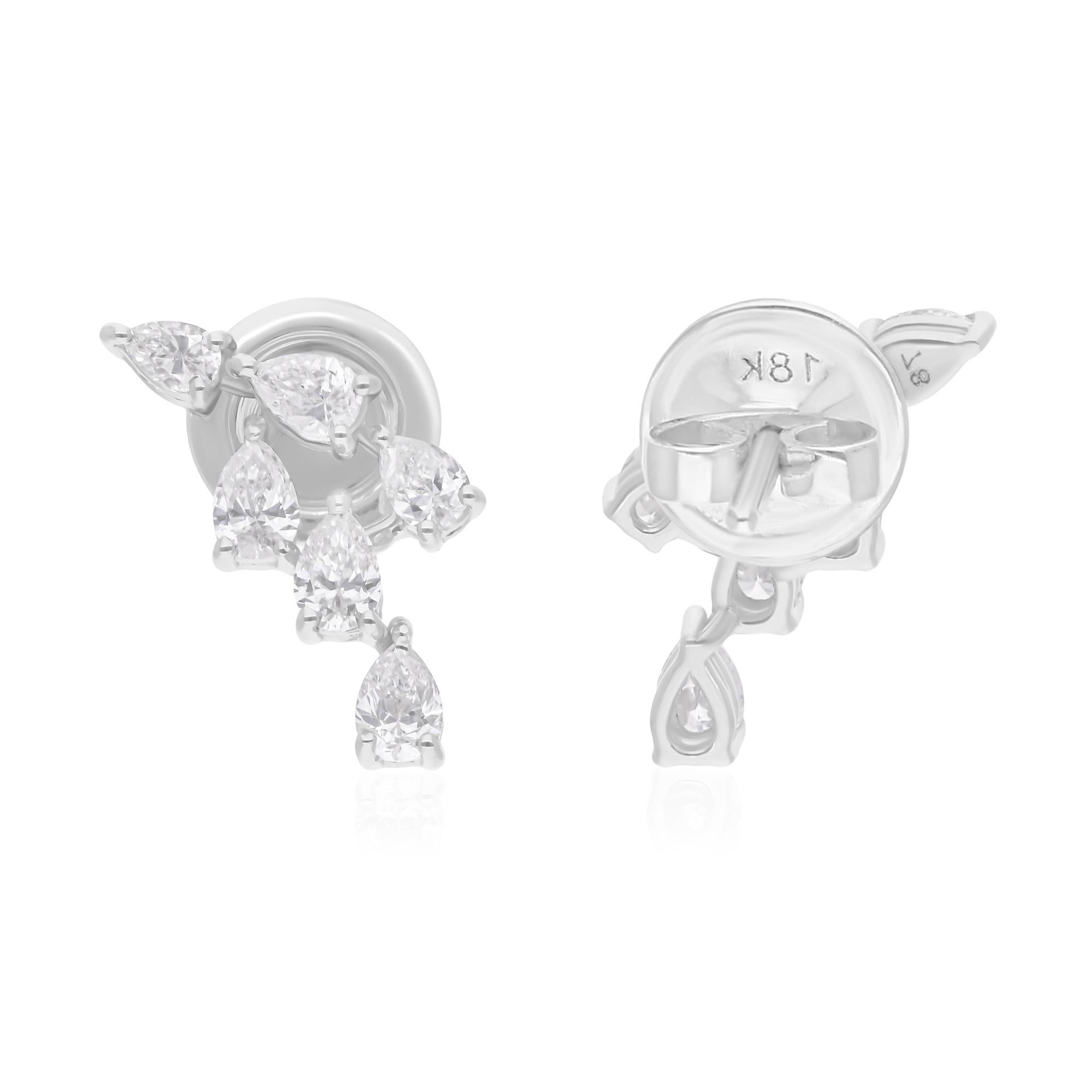 Cast from 18-karat gold, these exquisite earrings are handset with 0.92 carats of sparkling diamonds.

FOLLOW SPECTRUM JEWELS storefront to view the latest collection & exclusive pieces. Spectrum Jewels is proudly rated as a Top Seller on 1stdibs