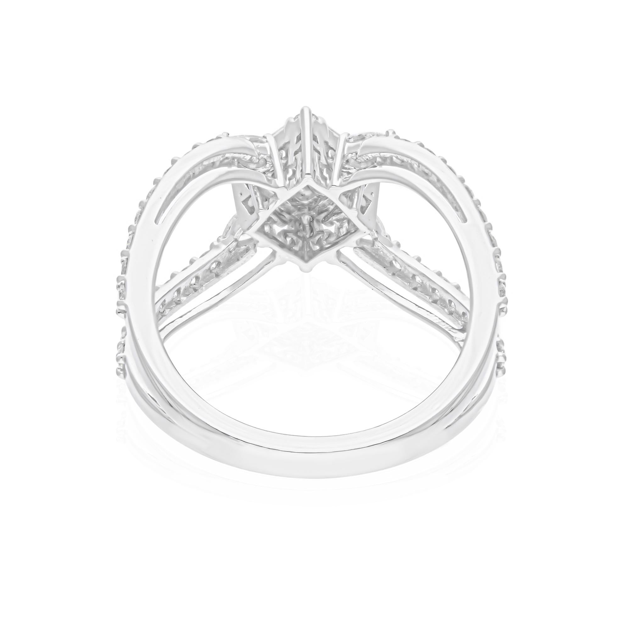 Cast from 18-karat gold, these exquisite ring is handset with 0.93 carats of sparkling diamonds.

FOLLOW SPECTRUM JEWELS storefront to view the latest collection & exclusive pieces. Spectrum Jewels is proudly rated as a Top Seller on 1stdibs with 5
