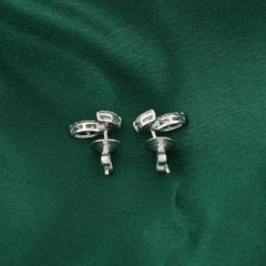 Natürliche 0,94 Karat SI Reinheit HI Farbe Diamant Ohrstecker 18 Karat Weißgold