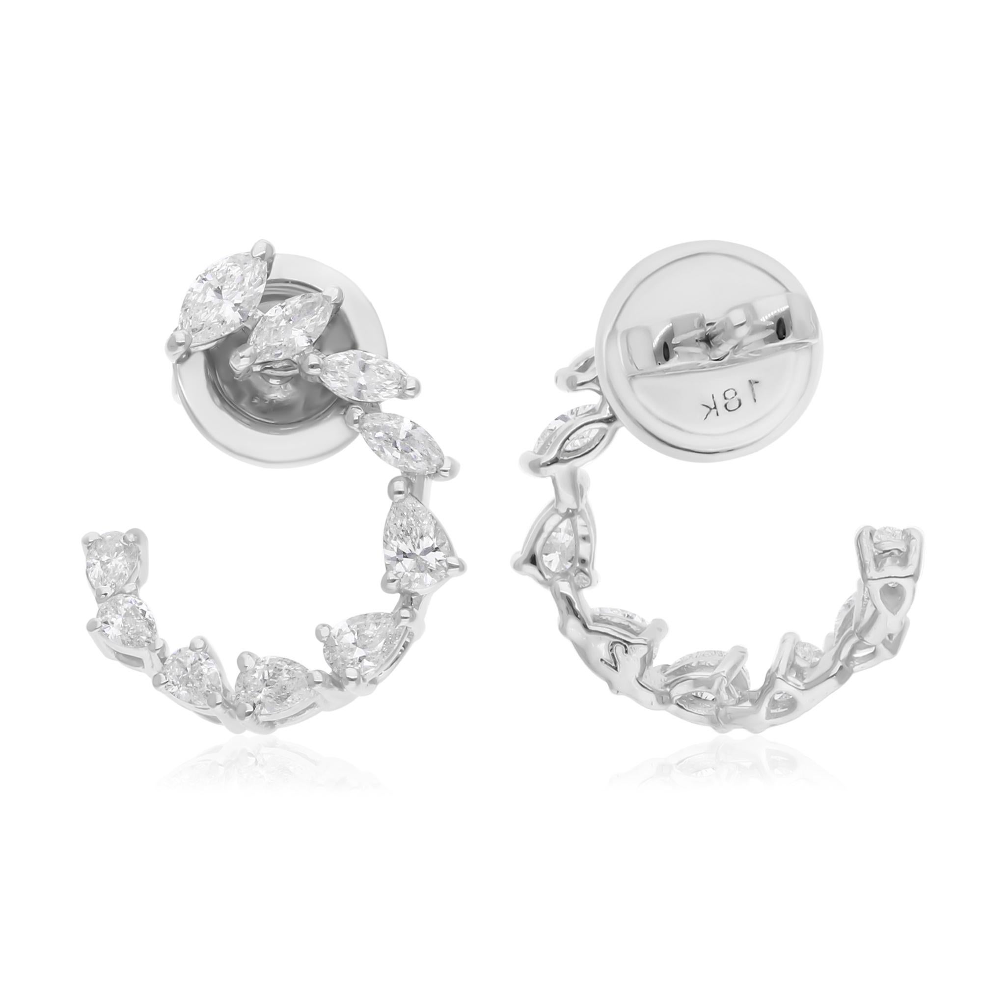 Diese exquisiten Ohrringe sind aus 14-karätigem Gold gegossen und mit 0,95 Karat funkelnden Diamanten besetzt.

FOLLOW SPECTRUM JEWELS Storefront, um die neueste Collection'S und exklusive Stücke zu sehen. Spectrum Jewels ist stolz darauf, ein Top
