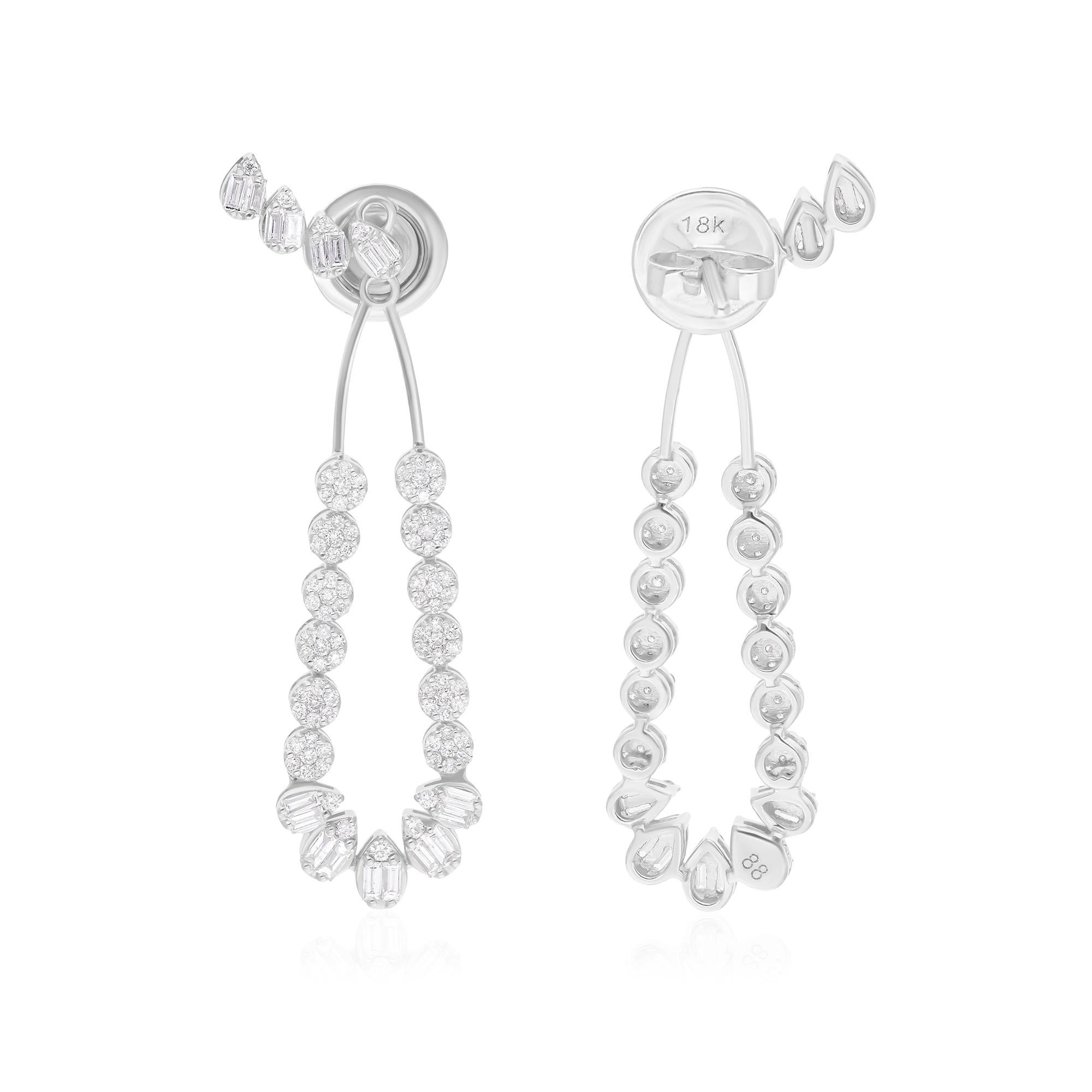Cast from 18-karat gold, these exquisite earrings are handset with 0.96 carats of sparkling diamonds.

FOLLOW SPECTRUM JEWELS storefront to view the latest collection & exclusive pieces. Spectrum Jewels is proudly rated as a Top Seller on 1stdibs