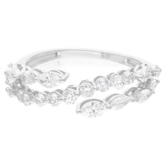 Natürlicher 0,97 Karat SI/HI Marquise-Diamantring 14 Karat Weißgold feiner Schmuck