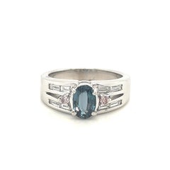 Natural 0.97 Ct. Alexandrite & Diamond Vintage Ring