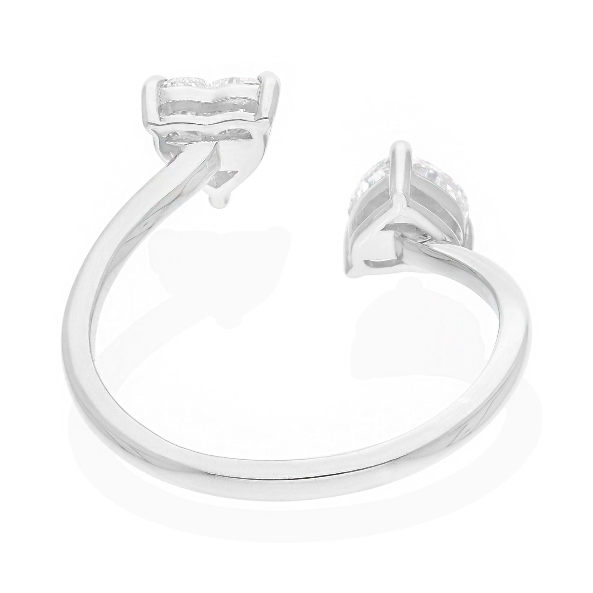 Coulée dans de l'or 14 carats, cette bague exquise est sertie de 0,98 carats de diamants étincelants.

La bague est une taille 7 US et peut être redimensionnée à une taille plus grande ou plus petite sur demande. Suivez la vitrine de Spectrum Jewels