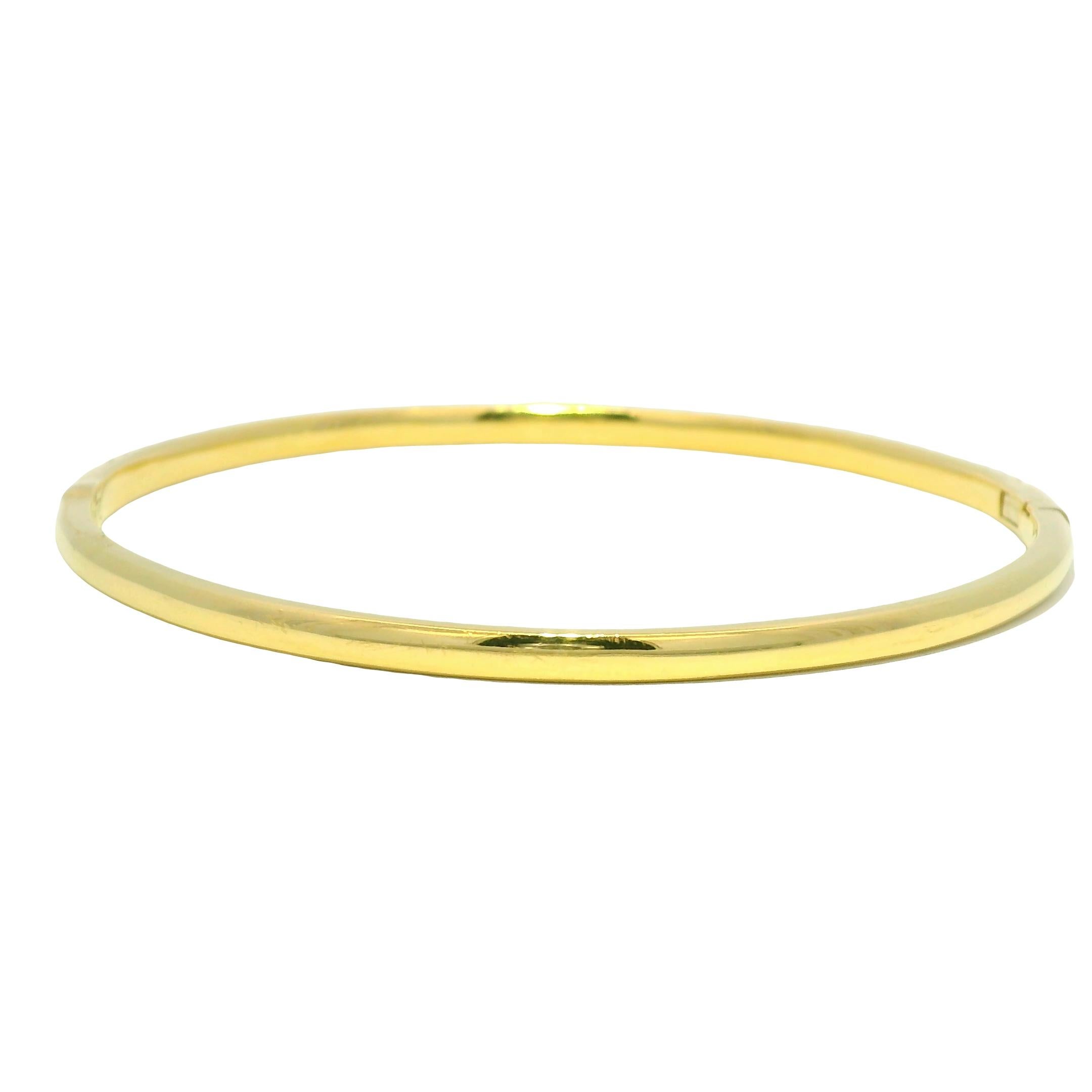 Natural 1.0 Carat Diamond 18-Karat Bangle Bracelet In Stock en venta 4