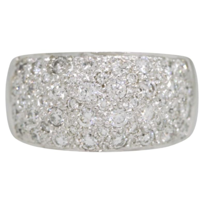 Natural 1.0 Carat Diamond Pave 14 Karat Band Ring En Stock