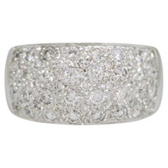 Natural 1.0 Carat Diamond Pave 14 Karat Band Ring En Stock
