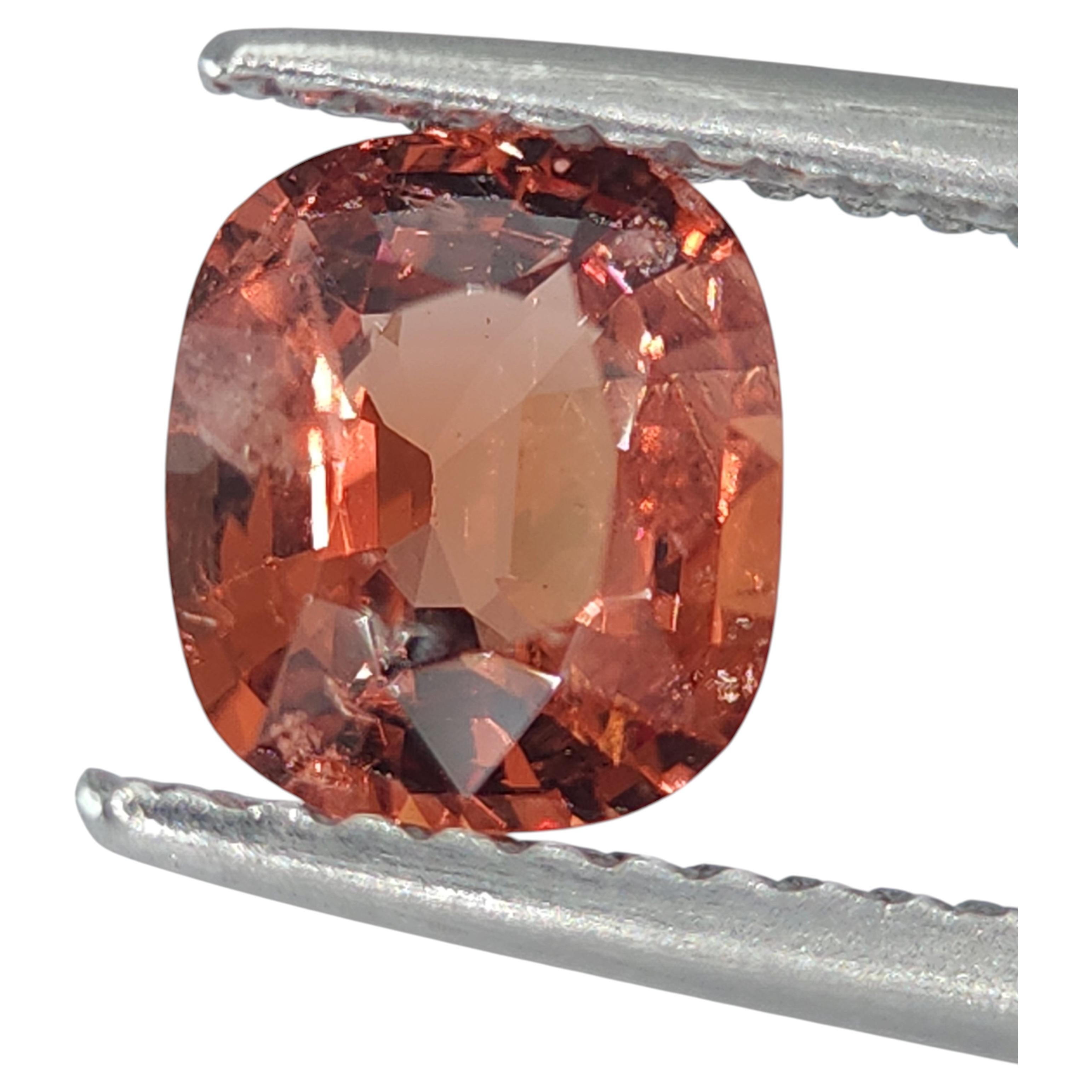 Natural 1.01 carat Unheated Peach color Spinel, cushion Cut Gemstone