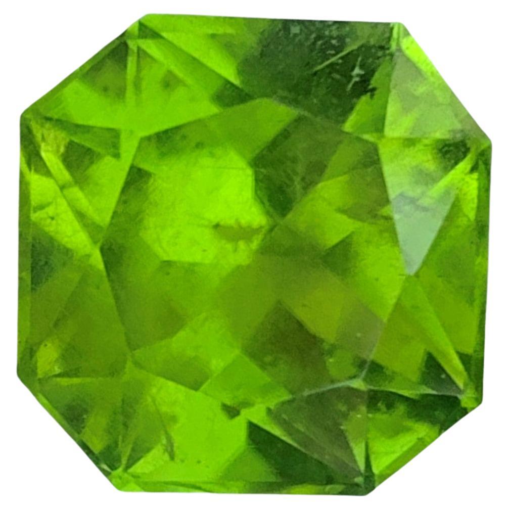 Natural 10.10 Carat Apple Green Loose Peridot Included Clarity from Supat Valley For Sale