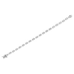 Bracelet en diamant ovale Nature 10.2 Carat SI Clarity HI Color 18 Karat White Gold