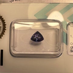 Natural 1.02ct Colour Change Sapphire Purple Blue Pink IGI Trillion Triangle Cut