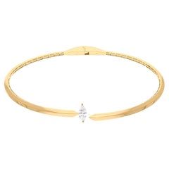 Choker-Halskette aus 18 Karat Gelbgold mit natürlichem 1,03 Karat Marquise-Diamant