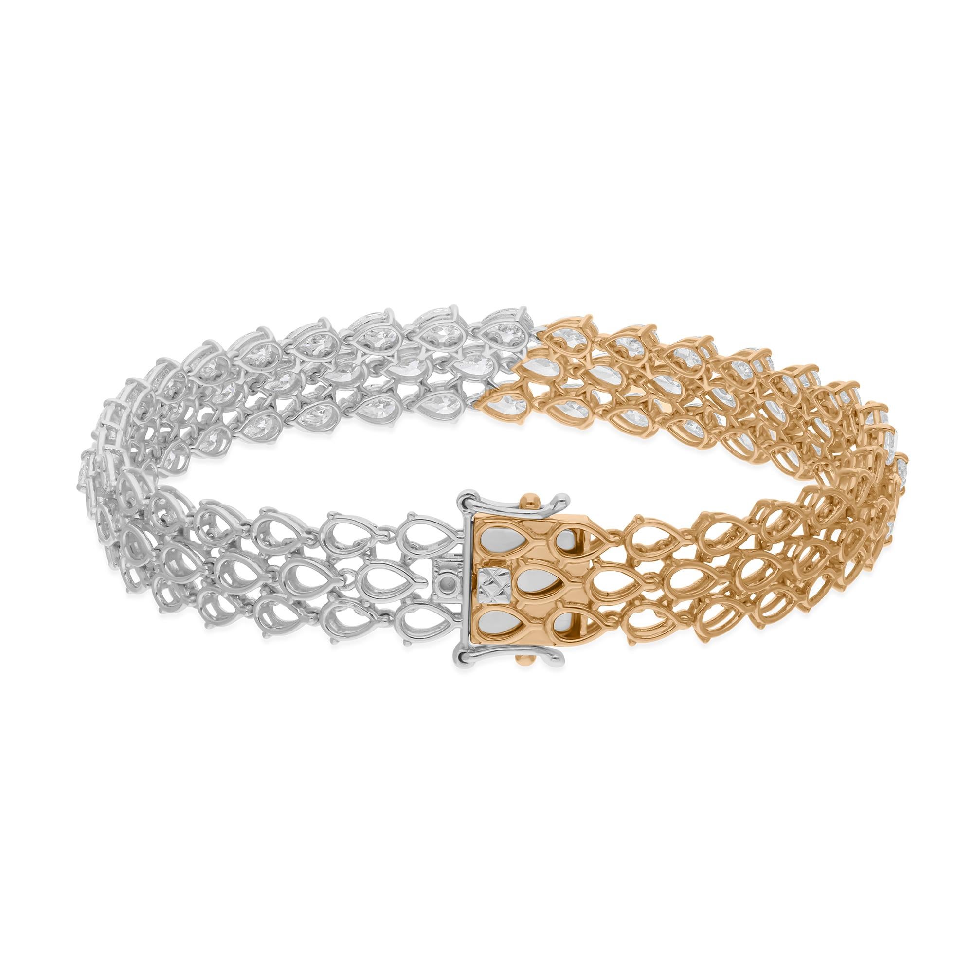 Fabriqué en or 18 carats, ce bracelet exquis est serti de 10,39 carats de diamants étincelants.

Suivez la vitrine de Spectrum Jewels pour découvrir la dernière collection et les pièces exclusives. Spectrum Jewels est fièrement classé parmi les