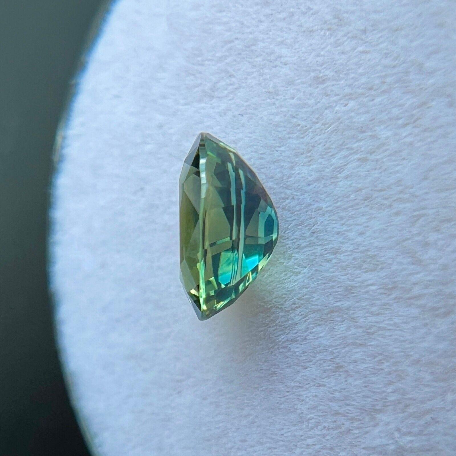 Zafiro Australiano Bicolor Natural 1,04ct Azul Verde Ovalado Suelto 6,6x5,2mm VVS en venta 1