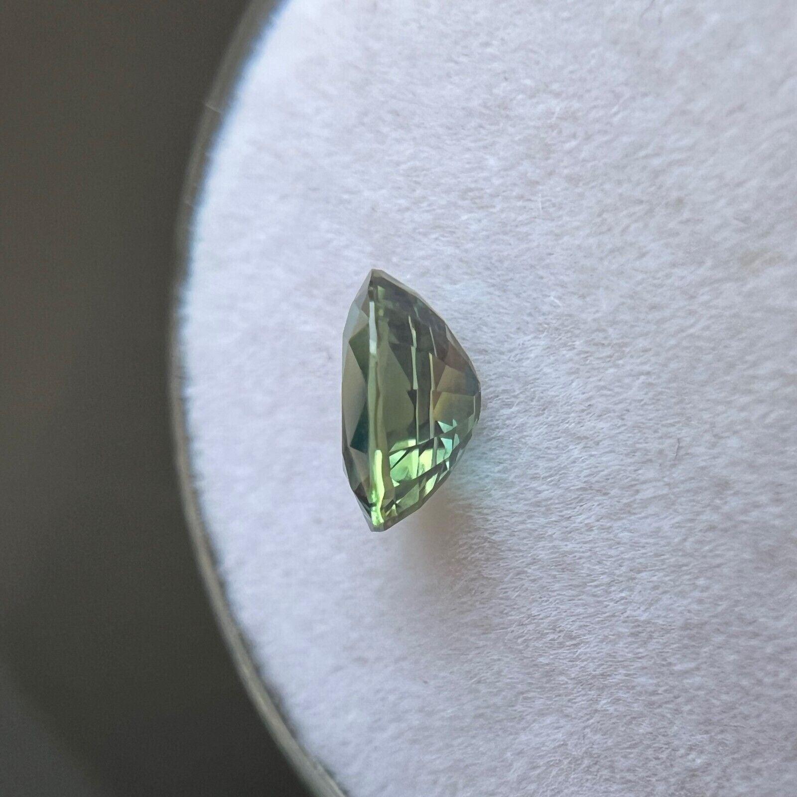 Zafiro Australiano Bicolor Natural 1,04ct Azul Verde Ovalado Suelto 6,6x5,2mm VVS en venta 4