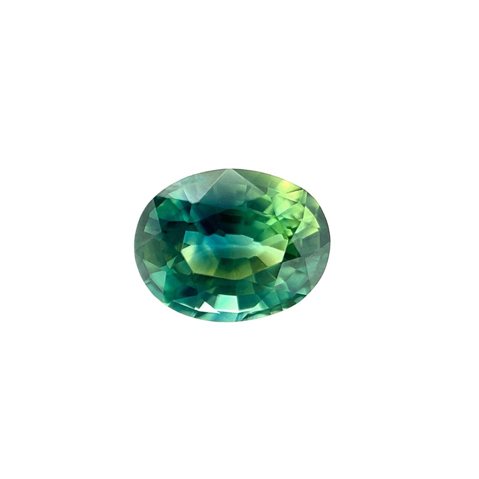 Zafiro Australiano Bicolor Natural 1,04ct Azul Verde Ovalado Suelto 6,6x5,2mm VVS