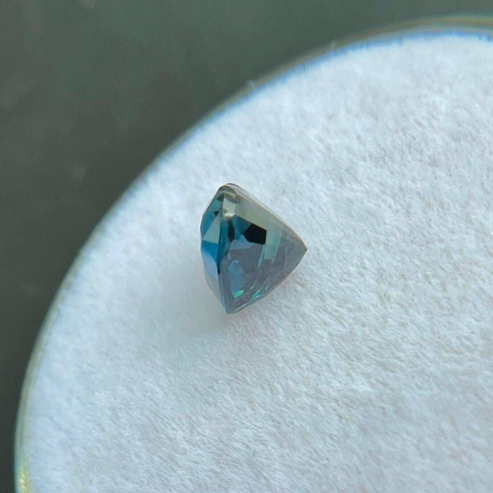 Nature 1.04ct Sapphire Untreated Heart Cut Green Blue Gia Certified No Heat Gem en vente 4