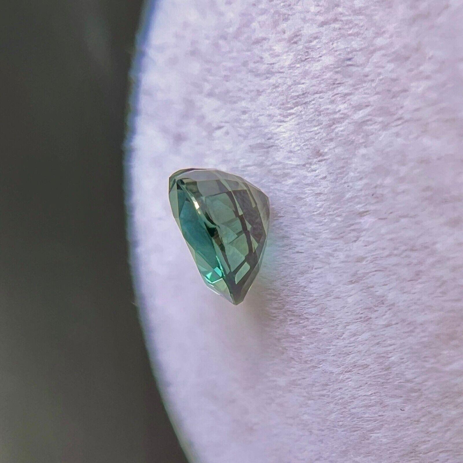Femenino o masculino Zafiro azul verde natural sin tratar de 1,04 ct, certificado por la GIA, talla corazón sin calentar en venta