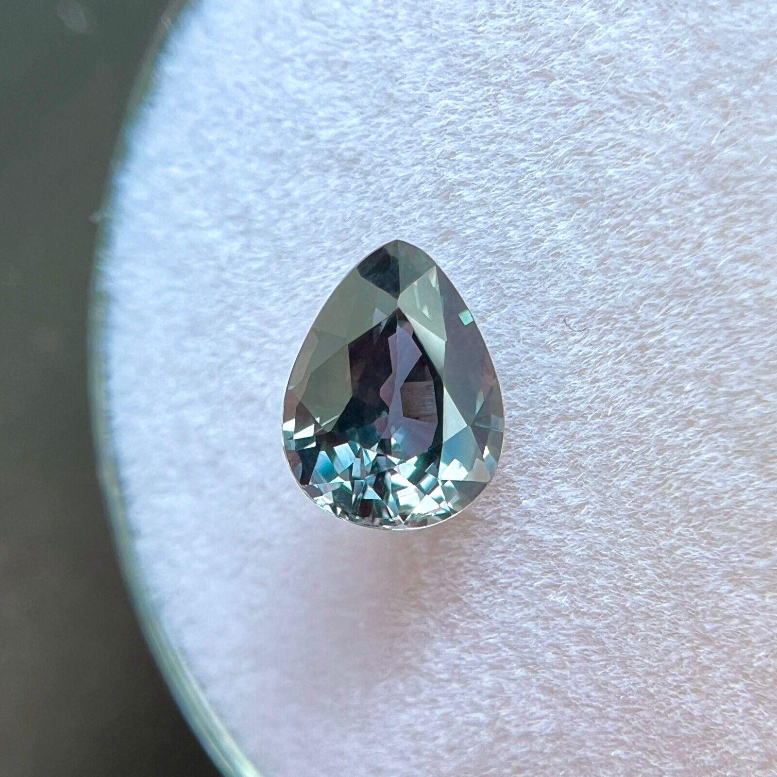 Nature 1.05ct viola intenso certificato GIA non trattato Zaffiro taglio pera 6.7x5.2mm In condizioni Nuovo in vendita a Birmingham, GB