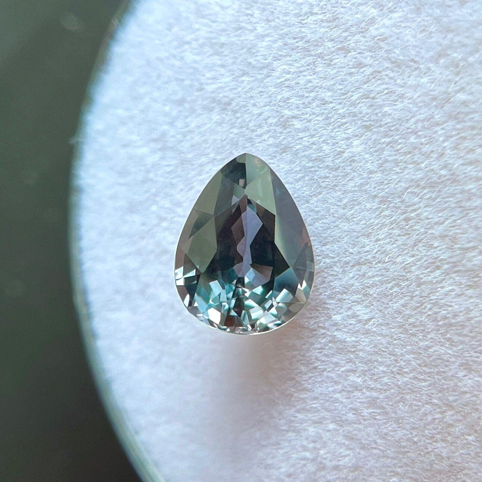 da uomo o donna Nature 1.05ct viola intenso certificato GIA non trattato Zaffiro taglio pera 6.7x5.2mm in vendita