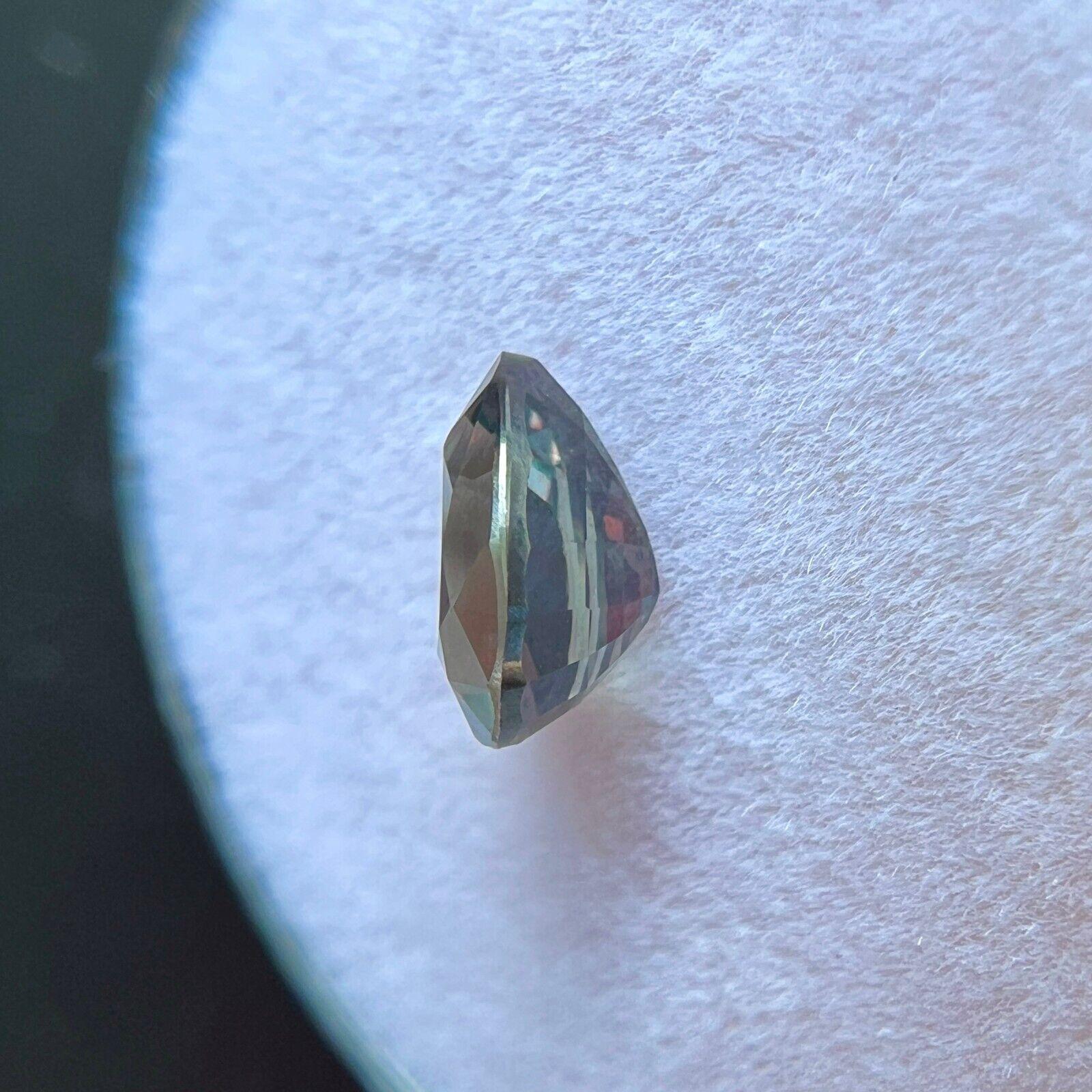 Nature 1.05ct viola intenso certificato GIA non trattato Zaffiro taglio pera 6.7x5.2mm in vendita 1