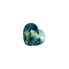 Natural 1.05ct Untreated Green Blue Sapphire Gia Certified Unheated Heart Cut If