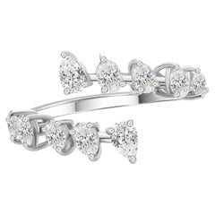 Anillo de diamantes naturales de 1,08 quilates con claridad SI y color HI Joyas de oro blanco de 18 quilates