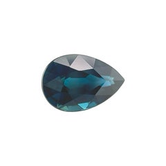 Natural 1.10Ct Deep Blue Untreated Sapphire Gia Certified Pear Cut 7.5X4.9mm