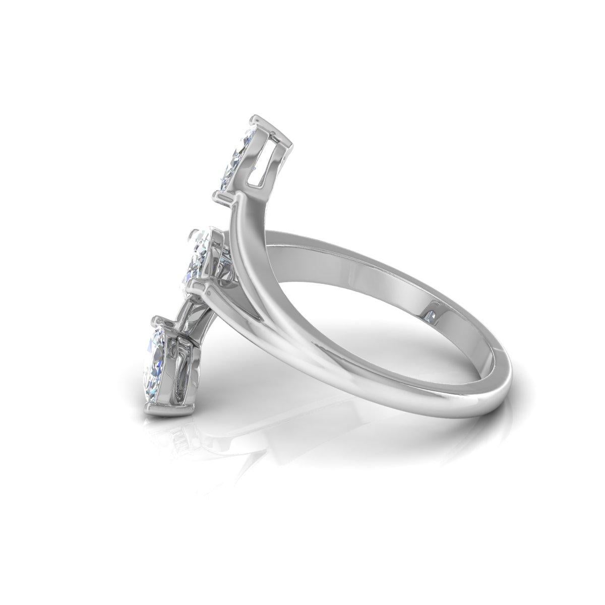 Item Code :- SER-21026C
Gross Weight :- 3.87 gm
18k White Gold Weight :- 3.65 gm
Diamond Weight :- 1.11 carat ( AVERAGE DIAMOND CLARITY SI1-SI2 & COLOR H-I )
Ring Size :- 7 US & All ring size available
✦ Sizing
.....................
We can adjust