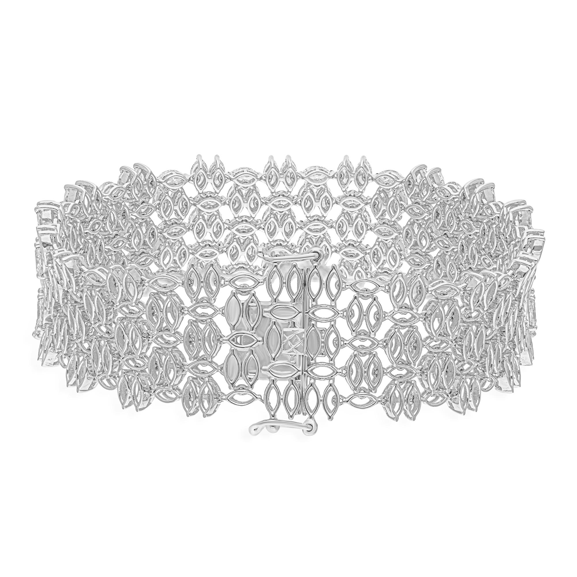 Marquise Cut Natural 11.15 Carat SI/H Marquise Diamond Earrings 18 Karat White Gold Jewelry For Sale