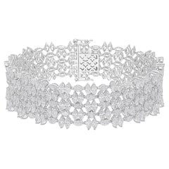 Boucles d'oreilles en or blanc 18 carats avec diamants marquises naturels de 11,15 carats SI/H