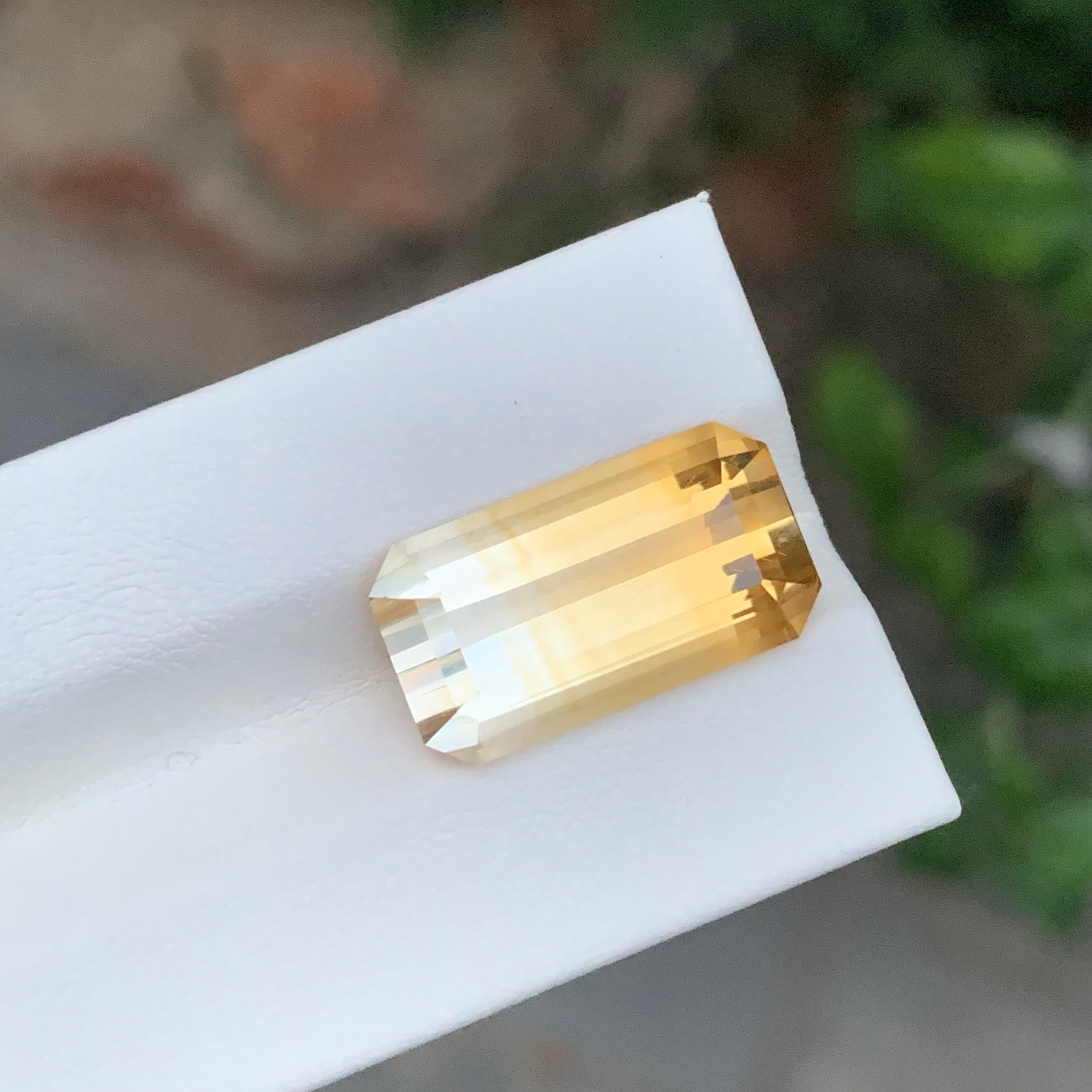 Gemmère naturelle jaune bicolore non sertie de 11,15 carats en vente 4